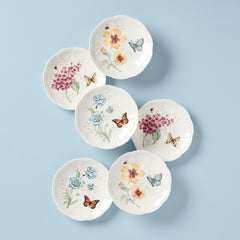 Lenox Butterfly Meadow 6-Piece Tidbit Plate Set, porcelain