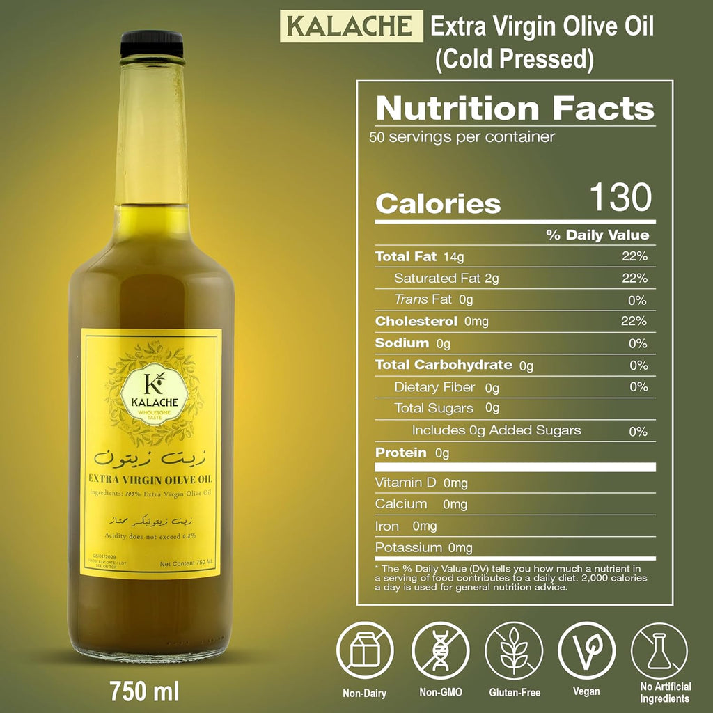 Premium Lebanese Extra Virgin Olive Oil from Koura – 25.4 fl oz (750 mL)