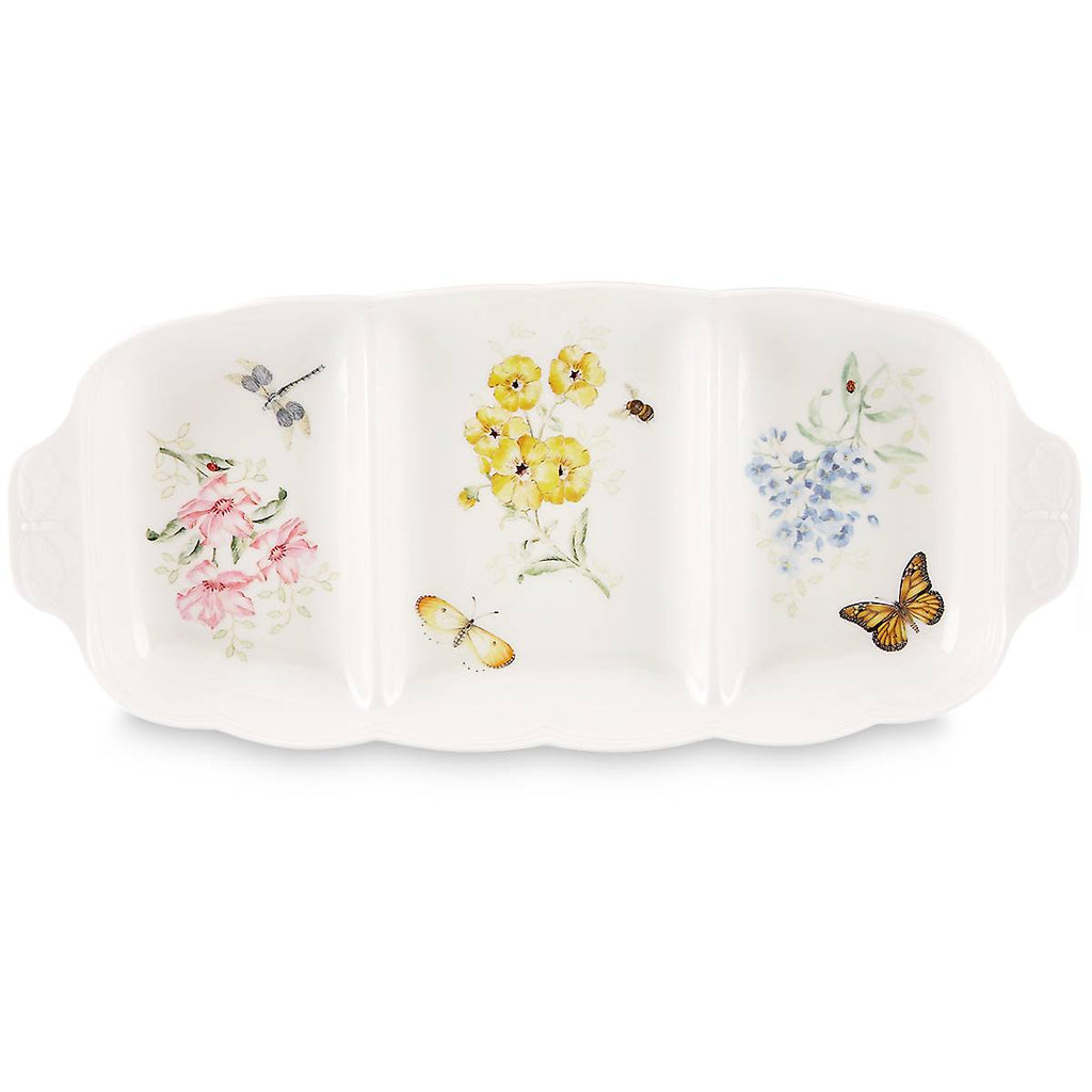 Lenox Butterfly Meadow Divided Serving Dish, porcelain (view 2)