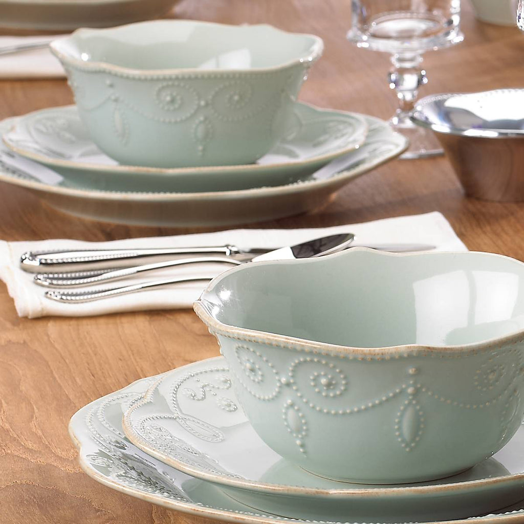 Lenox French Perle Ice Blue 4-Piece Place Setting, stoneware (view 4)