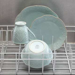 Lenox French Perle Ice Blue 4-Piece Place Setting, stoneware (view 5)