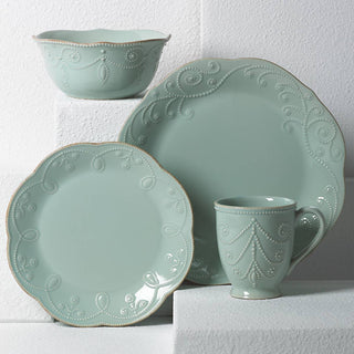 Lenox French Perle Ice Blue 4-Piece Place Setting, stoneware (view 2)