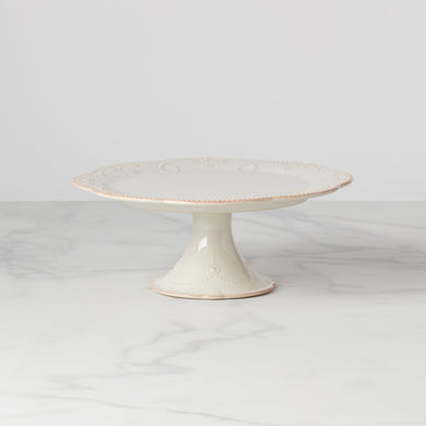 Lenox French Perle White Pedestal Cake Plate, stoneware