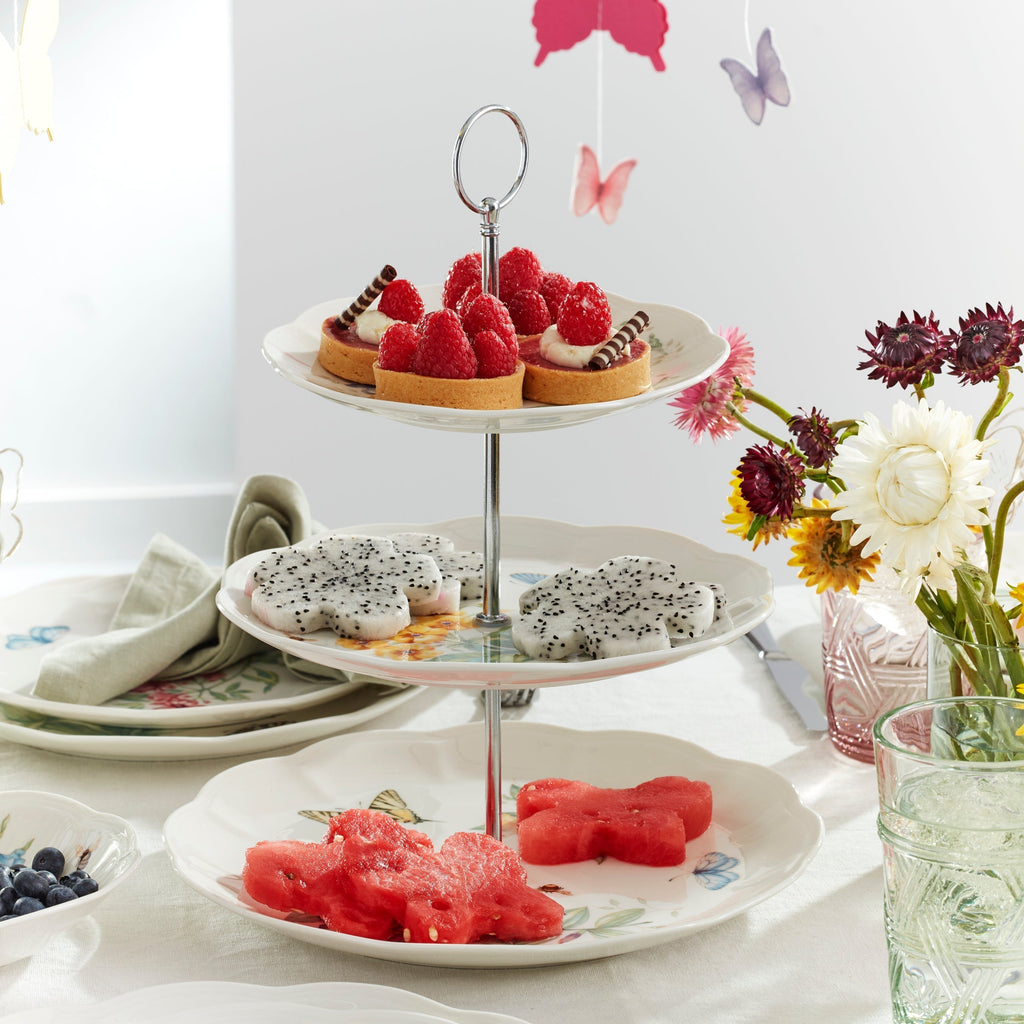 Lenox Butterfly Meadow 3-Tiered Server, porcelain (view 4)