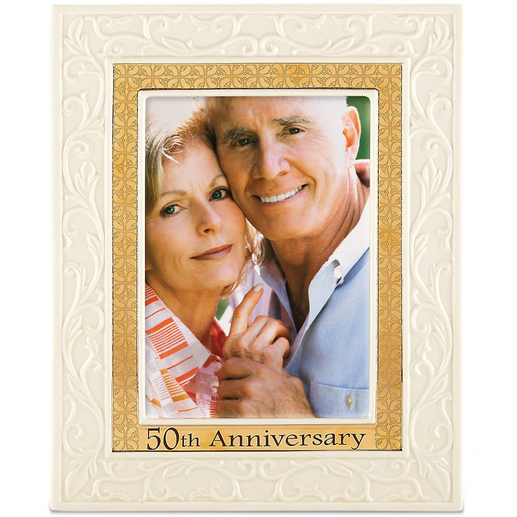 Lenox 50th Anniversary 5x7 Photo Frame, porcelain