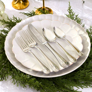 Lenox French Perle Scallop White Accent Plates, Set of 4, stoneware (view 6)