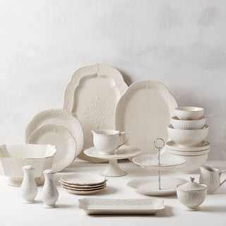 Lenox French Perle White 2-Tiered Server, stoneware (view 3)