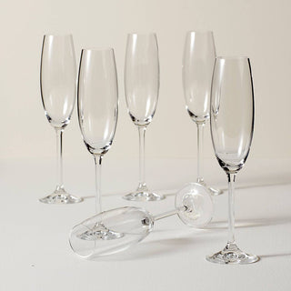 Lenox Tuscany Classics Champagne Flute Glasses, Set of 6, european glass