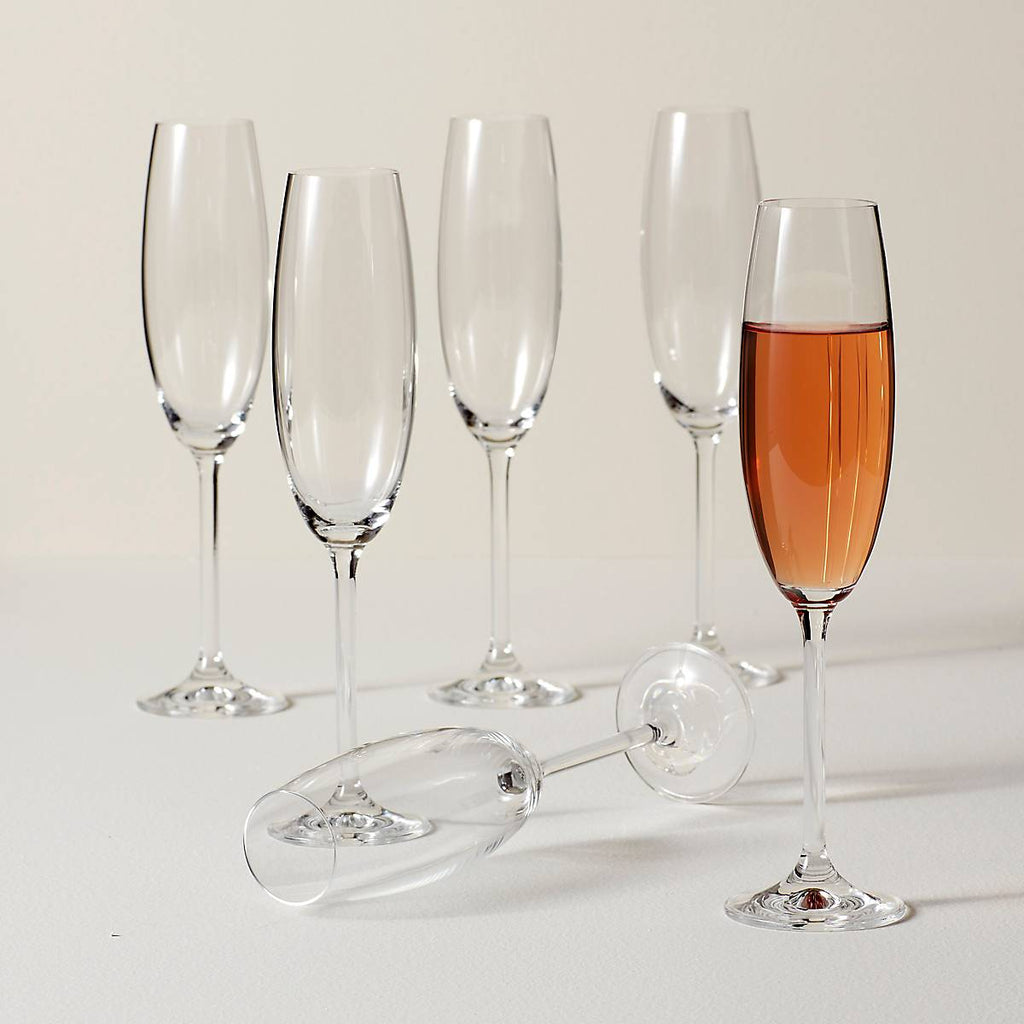 Lenox Tuscany Classics Champagne Flute Glasses, Set of 6, european glass (view 2)