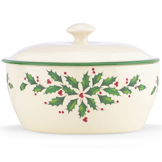 Lenox Holiday Covered Casserole Dish, porcelain (view 2)