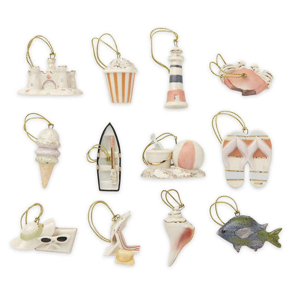 Lenox Summer 12-Piece Mini Ornament Set, porcelain (view 3)