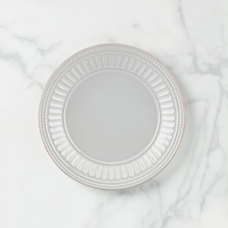 Lenox French Perle Groove Dove Dessert Plate, stoneware