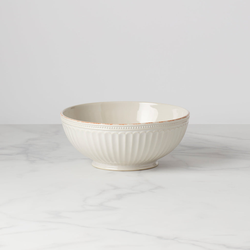 Lenox French Perle Groove White Medium Bowl, stoneware
