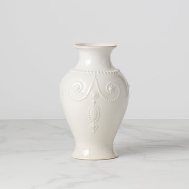 Lenox French Perle White Bouquet Vase, stoneware