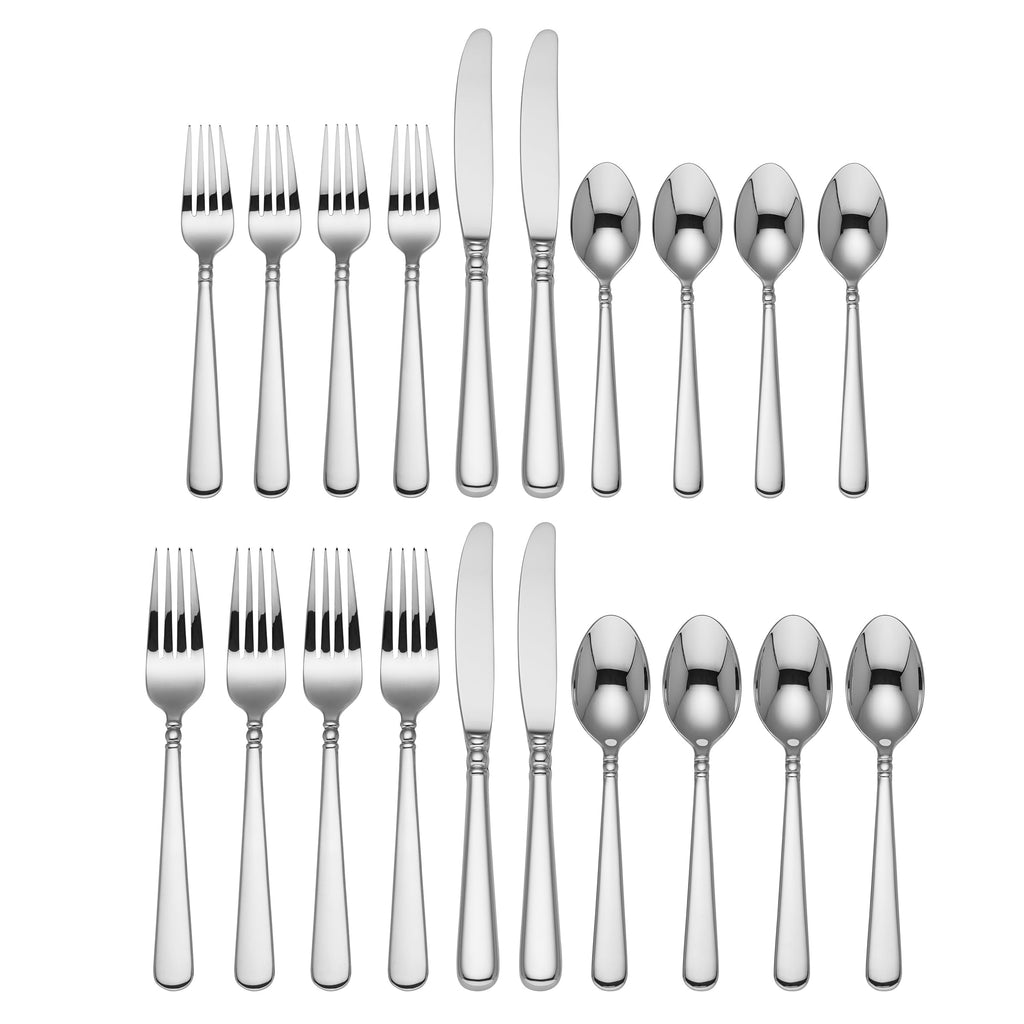 Lenox Pearl Platinum 20-Piece Flatware Set, 18/10 stainless steel (view 2)