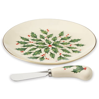 Lenox Holiday Cheese Plate & Knife Set, porcelain (view 4)