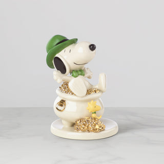 Lenox Snoopy Lucky Leprechaun Figurine, porcelain