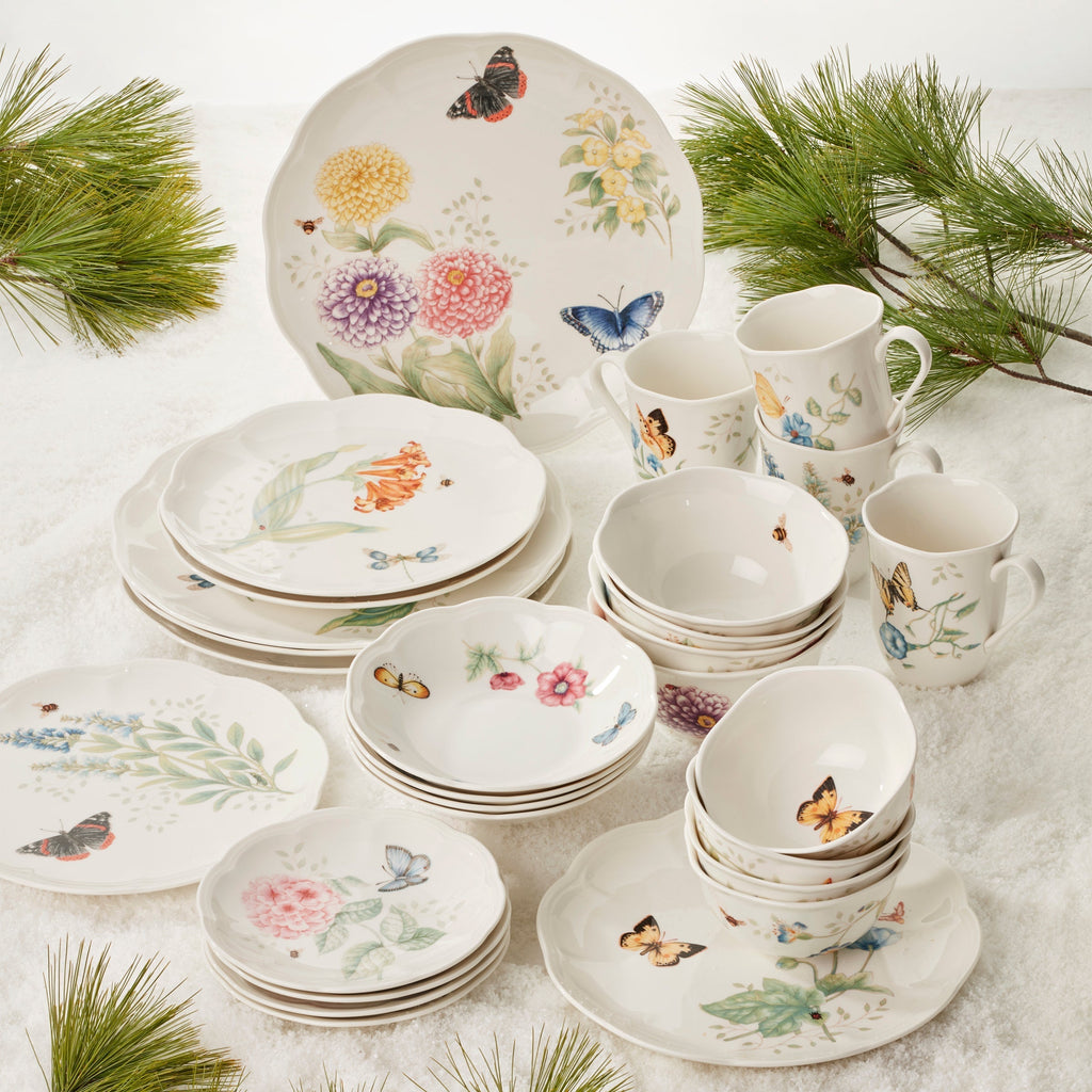 Lenox Butterfly Meadow 28-Piece Dinnerware Set, porcelain (view 10)