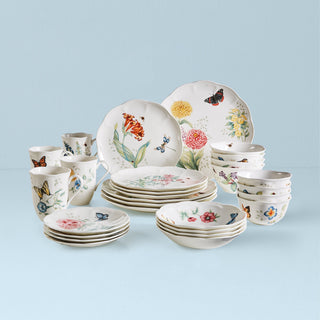 Lenox Butterfly Meadow 28-Piece Dinnerware Set, porcelain