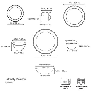 Lenox Butterfly Meadow 28-Piece Dinnerware Set, porcelain (view 19)