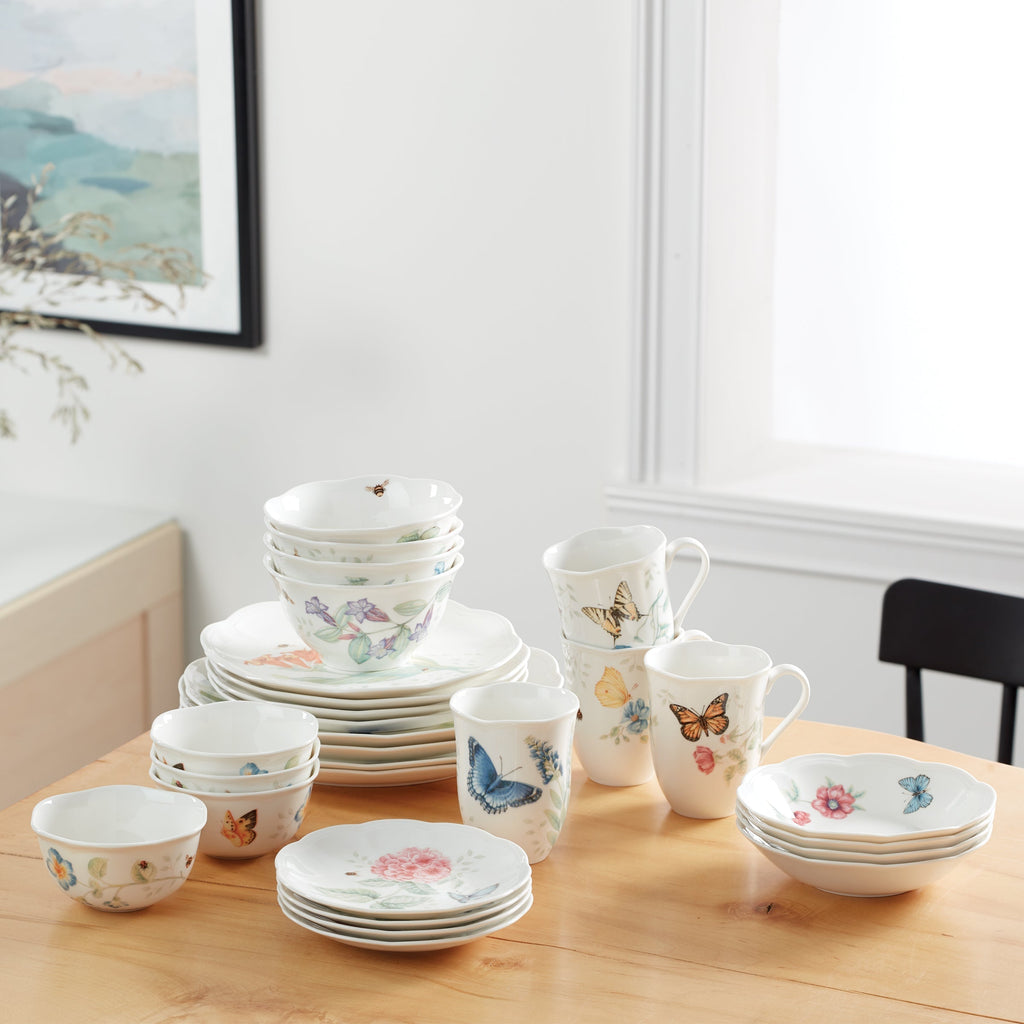 Lenox Butterfly Meadow 28-Piece Dinnerware Set, porcelain (view 12)