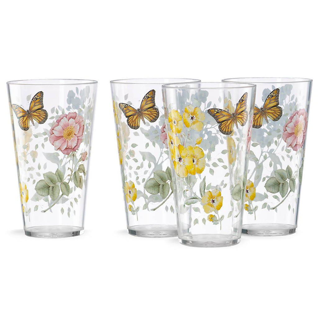 Lenox Butterfly Meadow Acrylic Highball Glasses, Set of 4, acrylic/plastic (view 2)