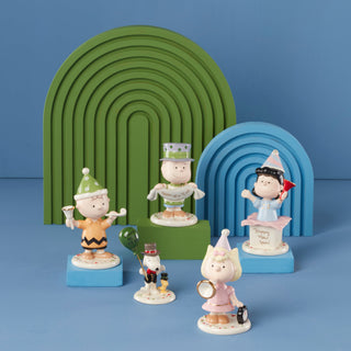 Lenox Happy New Year Charlie Brown 5-Piece Figurine Set, porcelain (view 3)