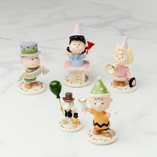 Lenox Happy New Year Charlie Brown 5-Piece Figurine Set, porcelain
