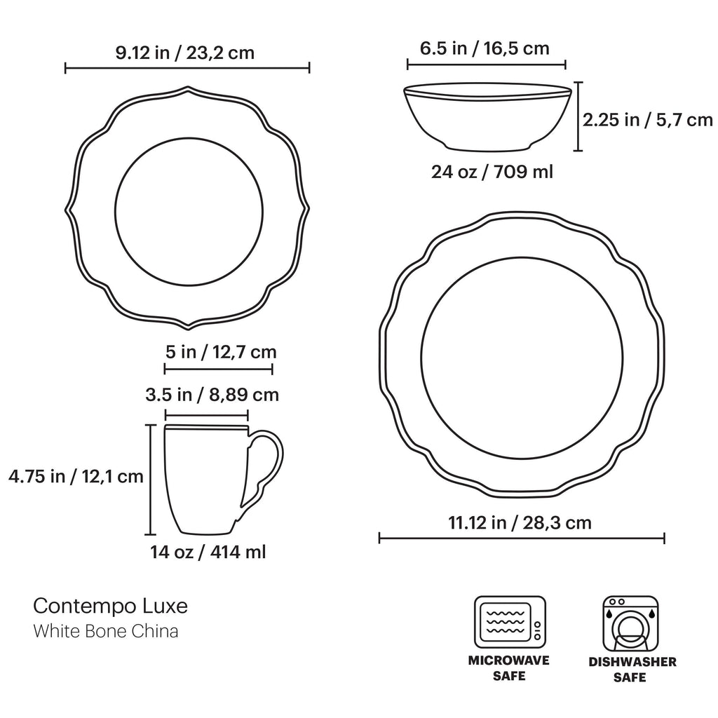 Lenox Contempo Luxe 4-Piece Place Setting, porcelain (view 7)