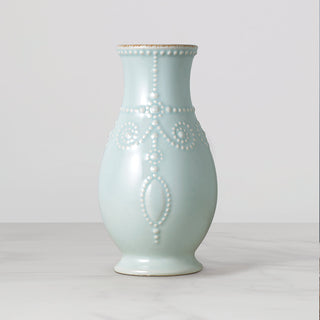 Lenox French Perle Ice Blue Fluted Vase, stoneware