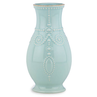Lenox French Perle Ice Blue Fluted Vase, stoneware (view 2)