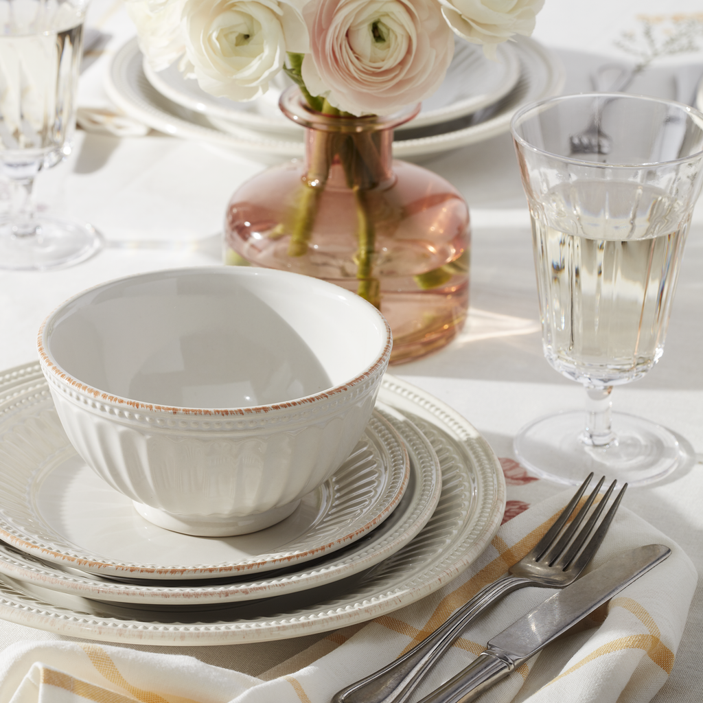 Lenox French Perle Groove White All-Purpose Bowls, Set of 4, stoneware (view 2)