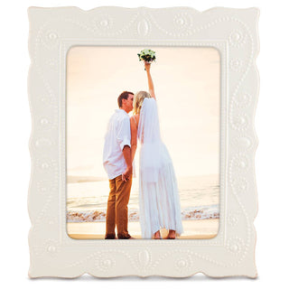 Lenox French Perle White 8x10 Photo Frame, stoneware