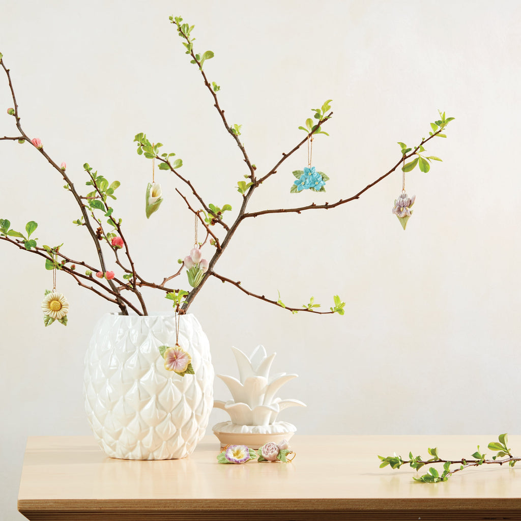 Lenox Celebrate Flowers 10-Piece Mini Ornament Set, porcelain (view 3)