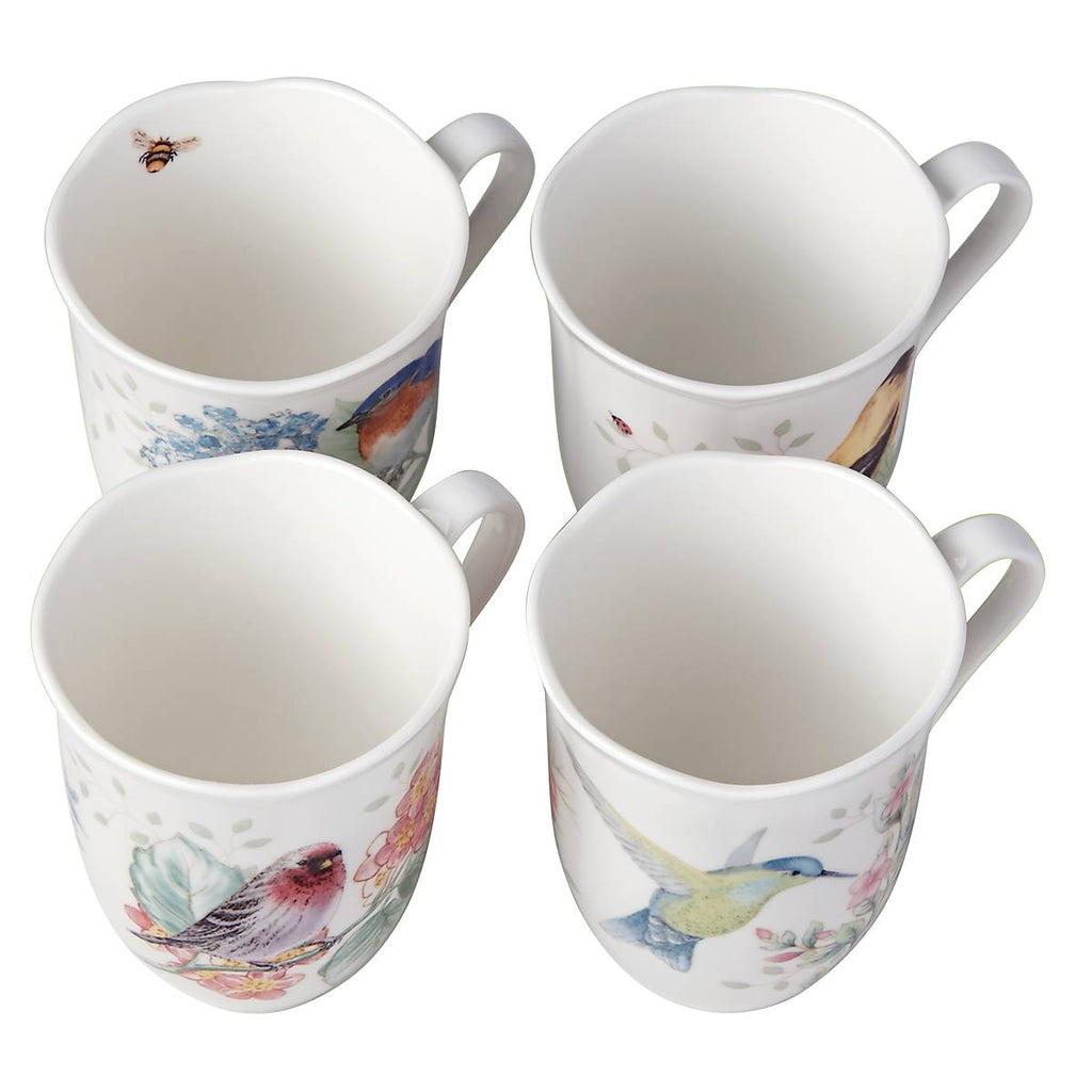 Lenox Butterfly Meadow Flutter Mugs, Set of 4, porcelain (view 4)