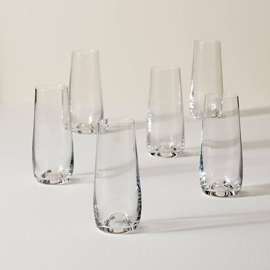 Lenox Tuscany Classics Stemless Flute Glasses, Set of 6, glass