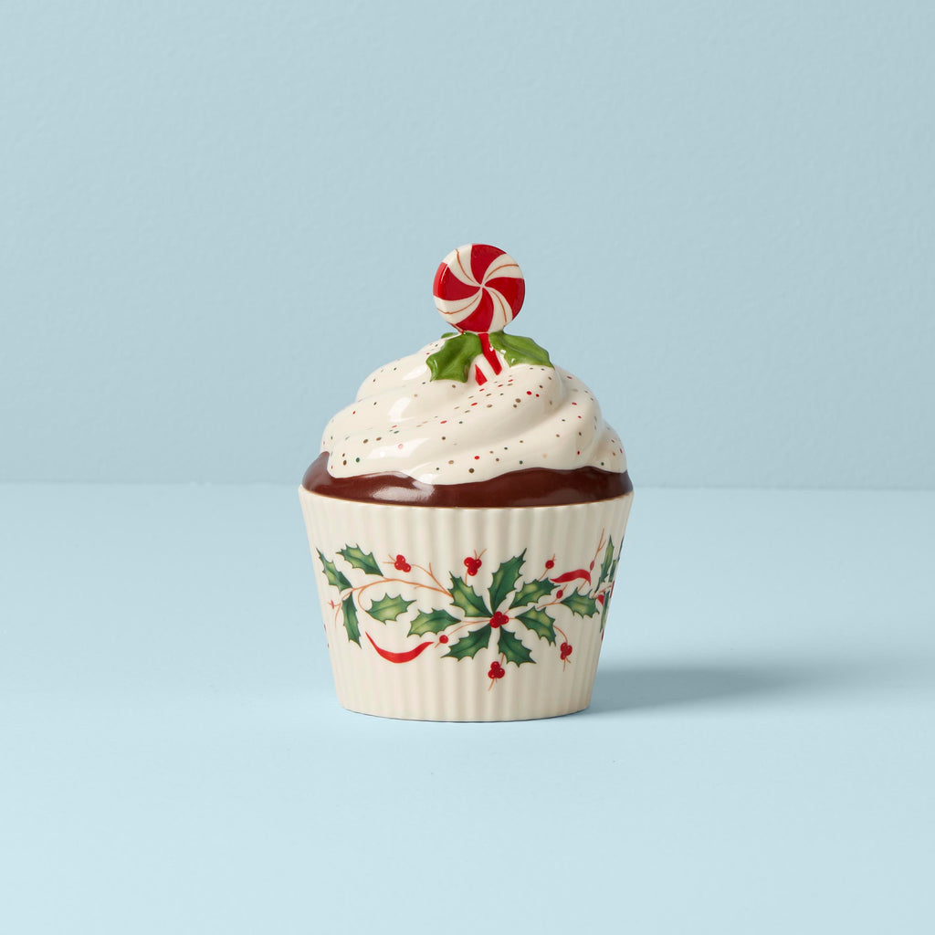 Lenox Holiday Bakeshop Cupcake Candy Dish, porcelain