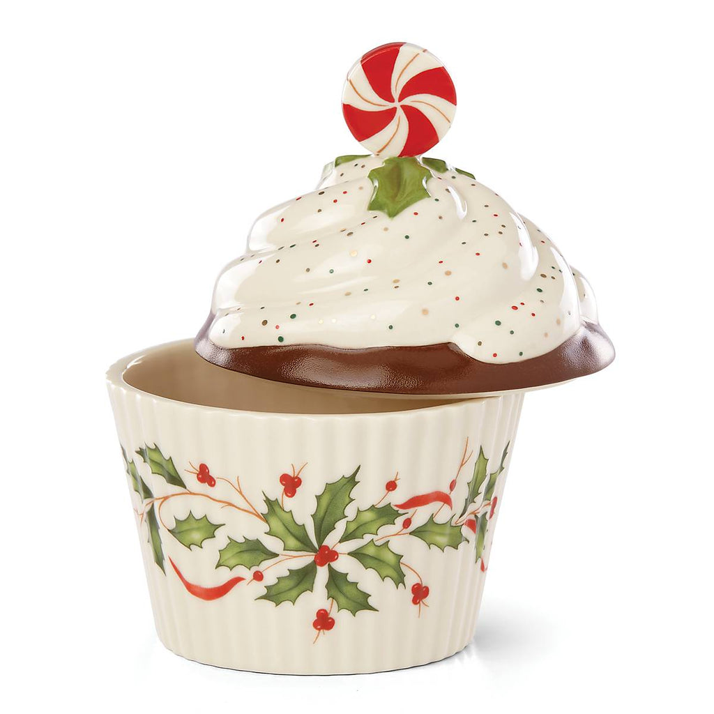 Lenox Holiday Bakeshop Cupcake Candy Dish, porcelain (view 4)
