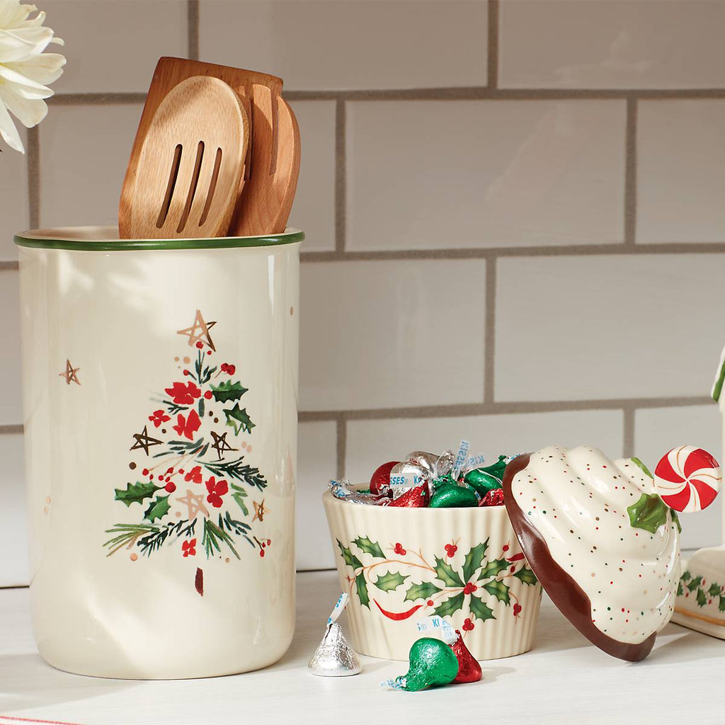 Lenox Holiday Bakeshop Cupcake Candy Dish, porcelain (view 5)