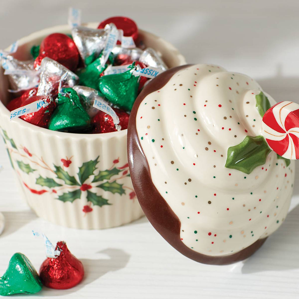 Lenox Holiday Bakeshop Cupcake Candy Dish, porcelain (view 6)