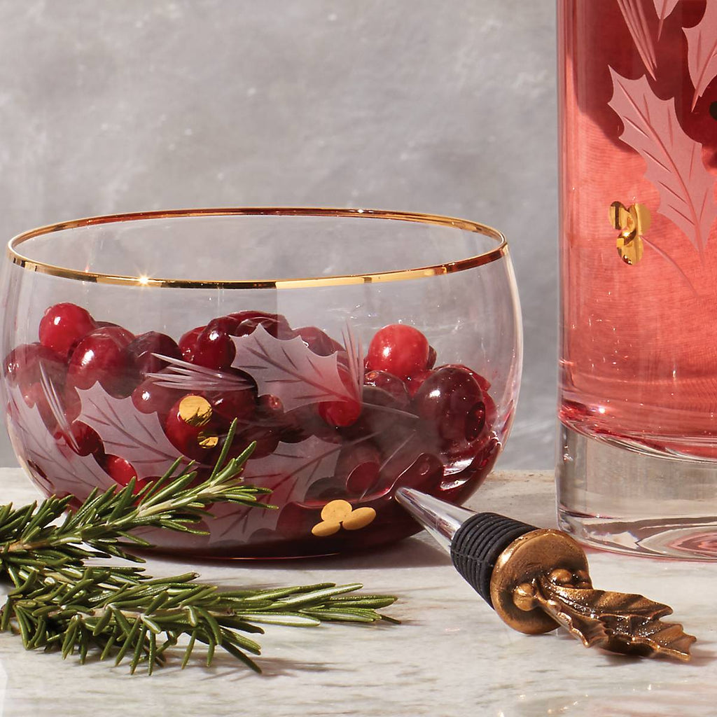 Lenox Holiday Gold Glass Nut Bowl, glass (view 3)