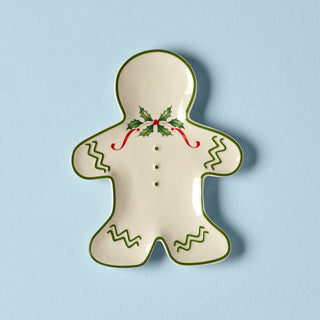 Lenox Holiday Gingerbread Man Accent Plate, porcelain