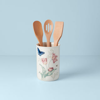 Lenox Butterfly Meadow 4-Piece Utensil Holder Set, porcelain