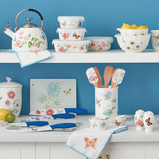 Lenox Butterfly Meadow 4-Piece Utensil Holder Set, porcelain (view 4)