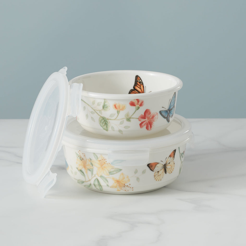Lenox Butterfly Meadow Large Round Container, porcelain (view 3)