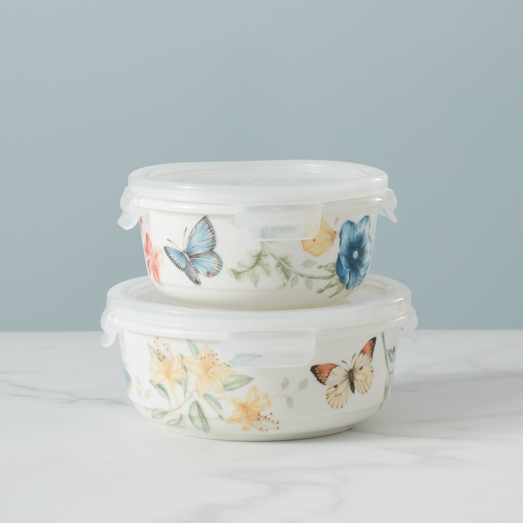 Lenox Butterfly Meadow Large Round Container, porcelain (view 4)