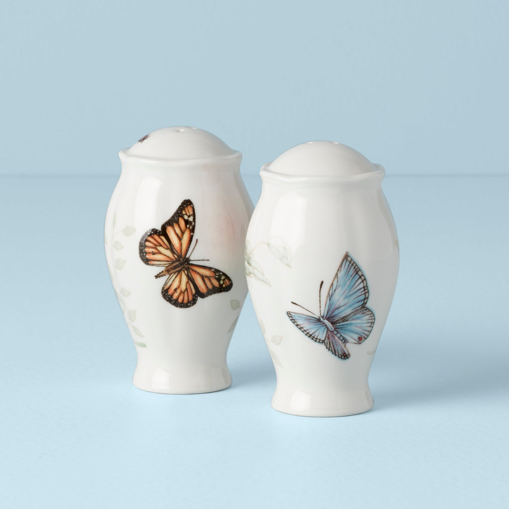 Lenox Butterfly Meadow Salt & Pepper Shakers, porcelain