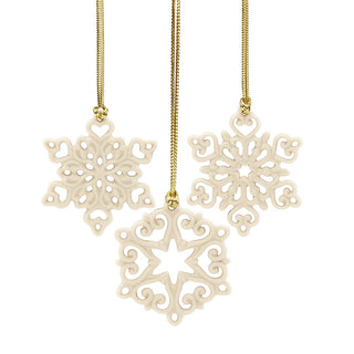 Lenox Mini Snowflake 3-Piece Ornament Set, porcelain (view 4)