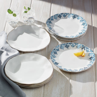 Lenox Blue Bay White Dinner Plates, Set of 4, porcelain (view 2)