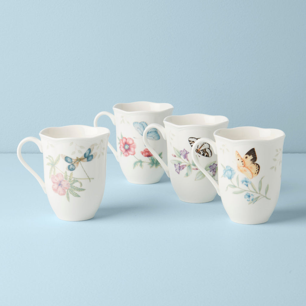 Lenox Butterfly Meadow Mugs, Set of 4, porcelain (view 2)